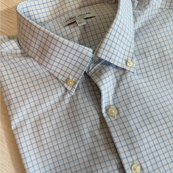 Peter Millar Other - Peter Millar Summer Comfort button down shirt blue white size XL